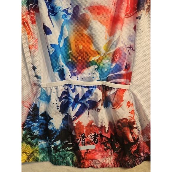 JM Tie Dye Cycling Jersey XL Unisex Mens/Women Sleeveless (3 Pockets) - Picture 8 of 8
